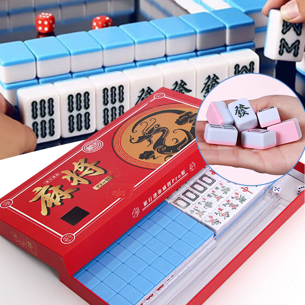 Board Game Master - مجموعة ما جونغ صغيرة محمولة للسفر