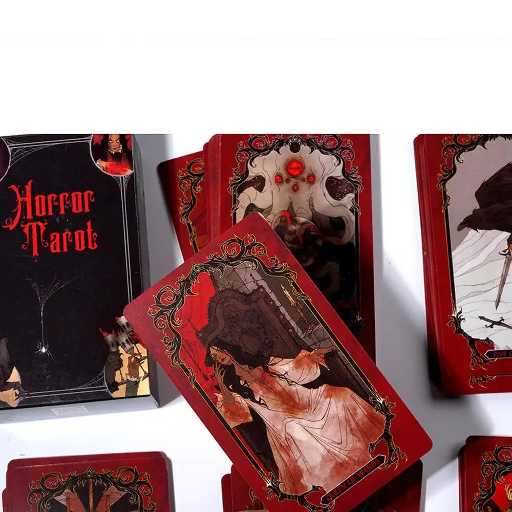 Board Game Horror - بطاقات تاروت رعب مطبوعة بحجم الجيب،