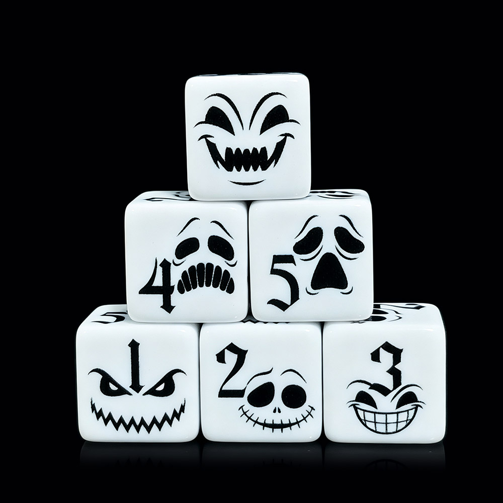 Board Game Horror - 12 قطعة من مكعبات النرد D6