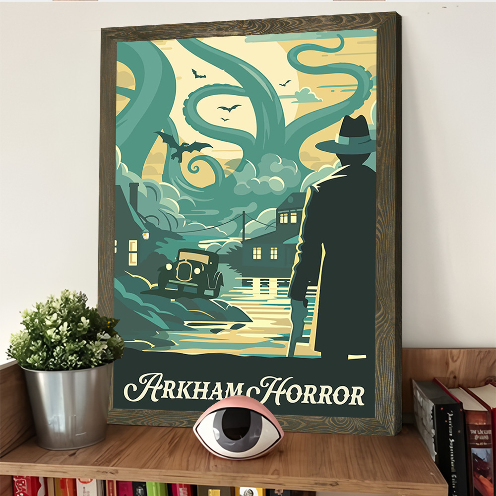 ملصق مطبوع مستوحى من لعبة آركه - مراجعة Board Game Horror وسعره