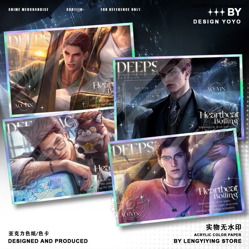بطاقة توقيع أكريليك ملونة بتصم - مراجعة Board Game Anime وسعره